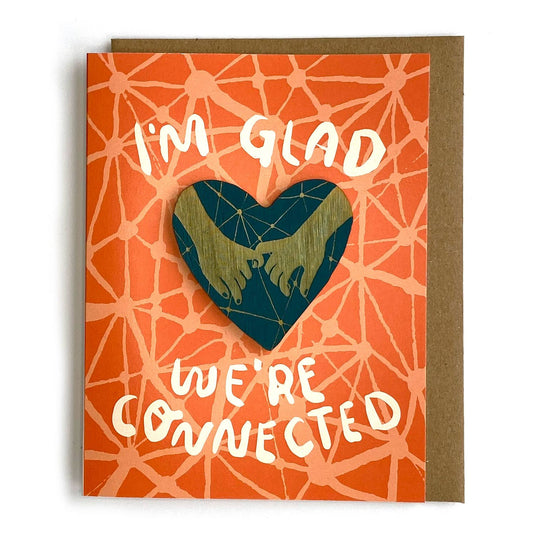 SnowMade-I'm Glad We're Connected - Magnet w/ Card-greeting card-gather here online