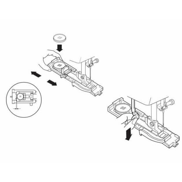 Bernette-sew&go 1 Buttonhole foot-sewing machine feet-gather here online