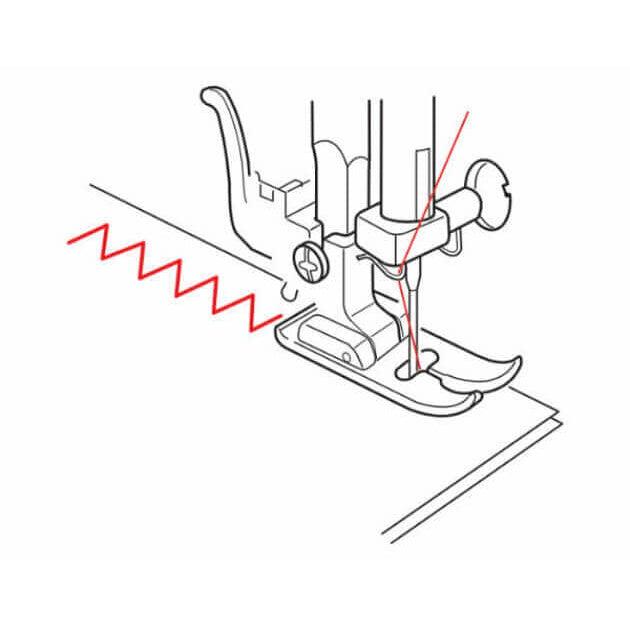 Bernette-b05/sew&go 1 Zigzag foot with non-stick sole-sewing machine feet-gather here online