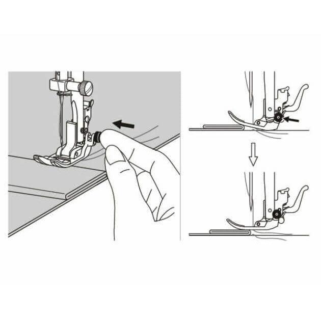 Bernette-b05/sew&go 1 Zigzag foot with guide-sewing machine feet-gather here online