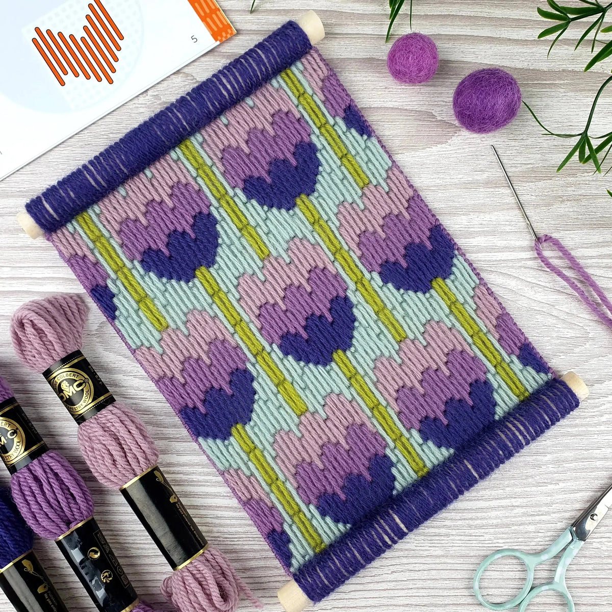 Oh Sew Bootiful-Bargello Embroidery Tulips Wall Hanging Kit-embroidery kit-gather here online
