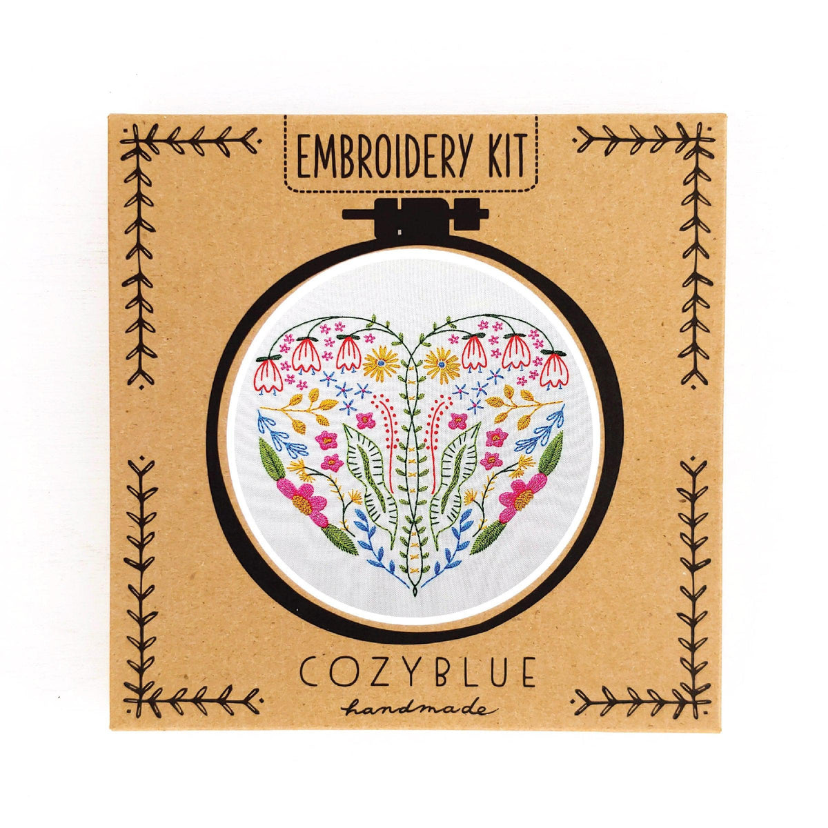 CozyBlue - Full Heart embroidery kit - Default - gatherhereonline.sbs