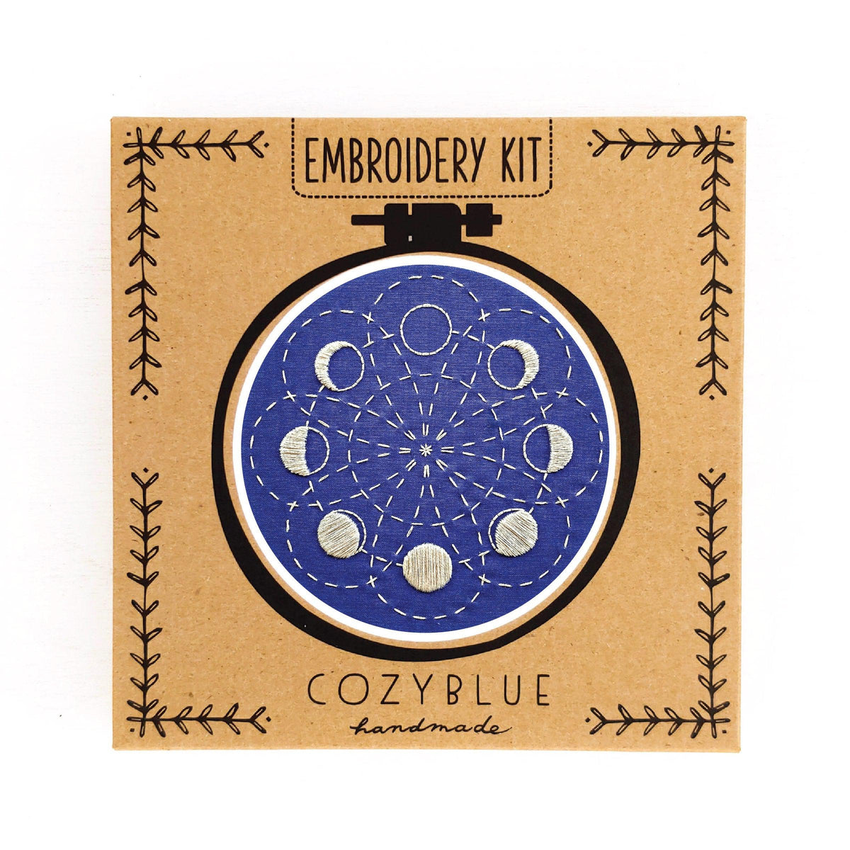 CozyBlue - Lunar Blossom embroidery kit - Default - gatherhereonline.sbs