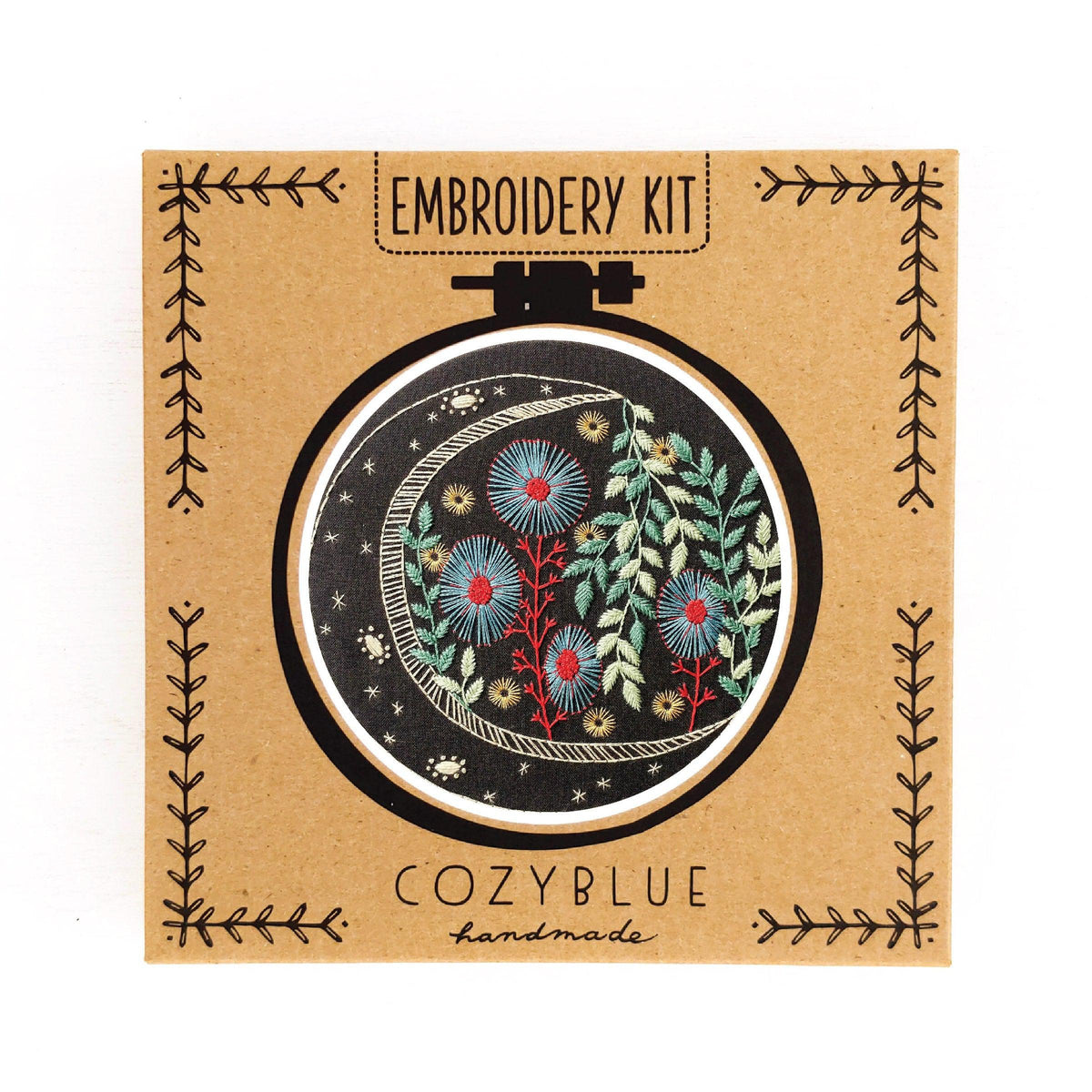 CozyBlue - Night Garden Embroidery Kit - Default - gatherhereonline.sbs