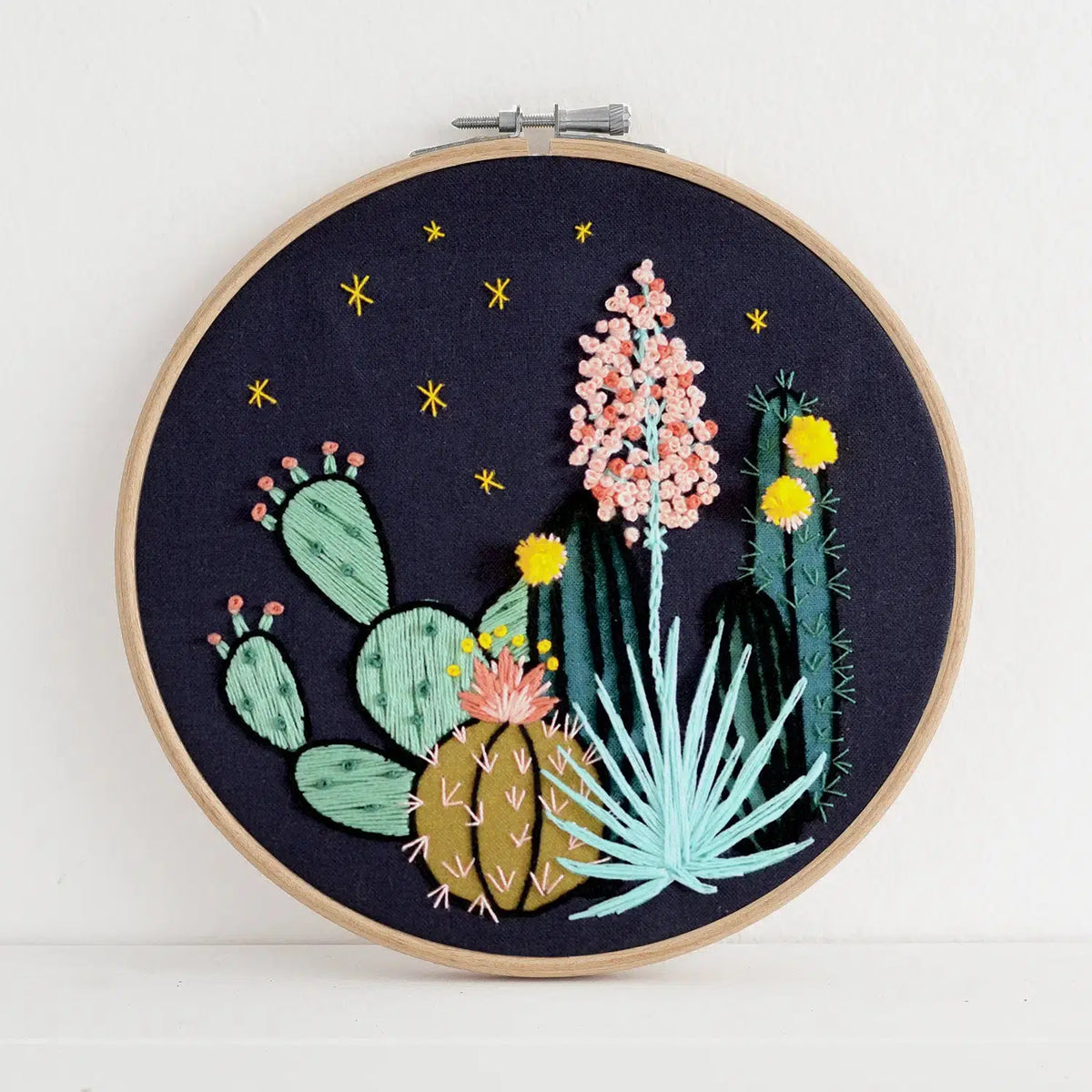 Antiquaria-Night Cactus 6" Embroidery Kit-embroidery kit-gather here online