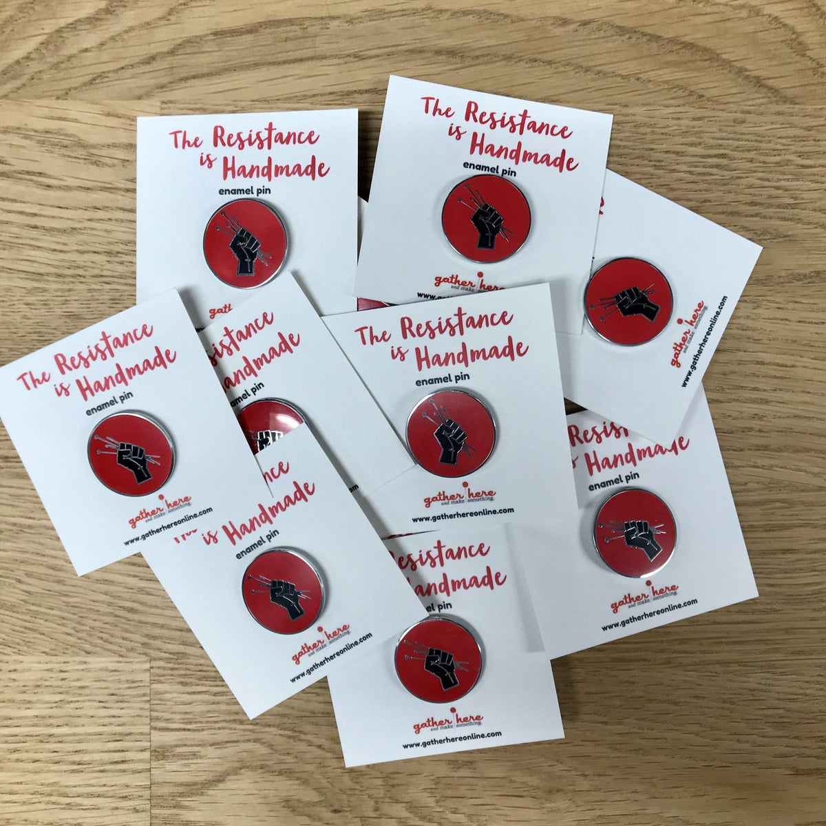 gather here - Enamel Pin - The Resistance is Handmade - Default - gatherhereonline.sbs