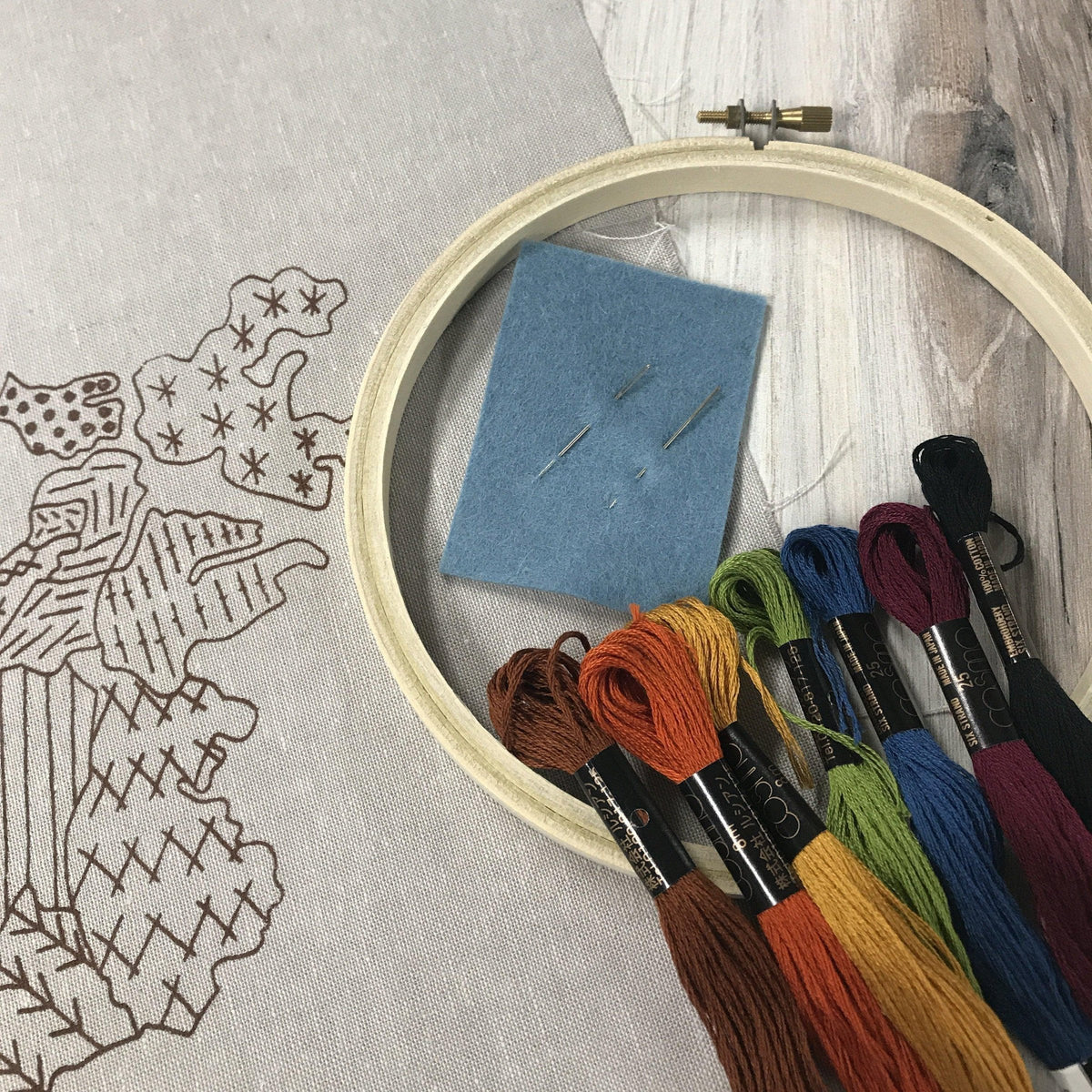 gather here - Our Fair City Boston Embroidery Kit - Fall - gatherhereonline.sbs