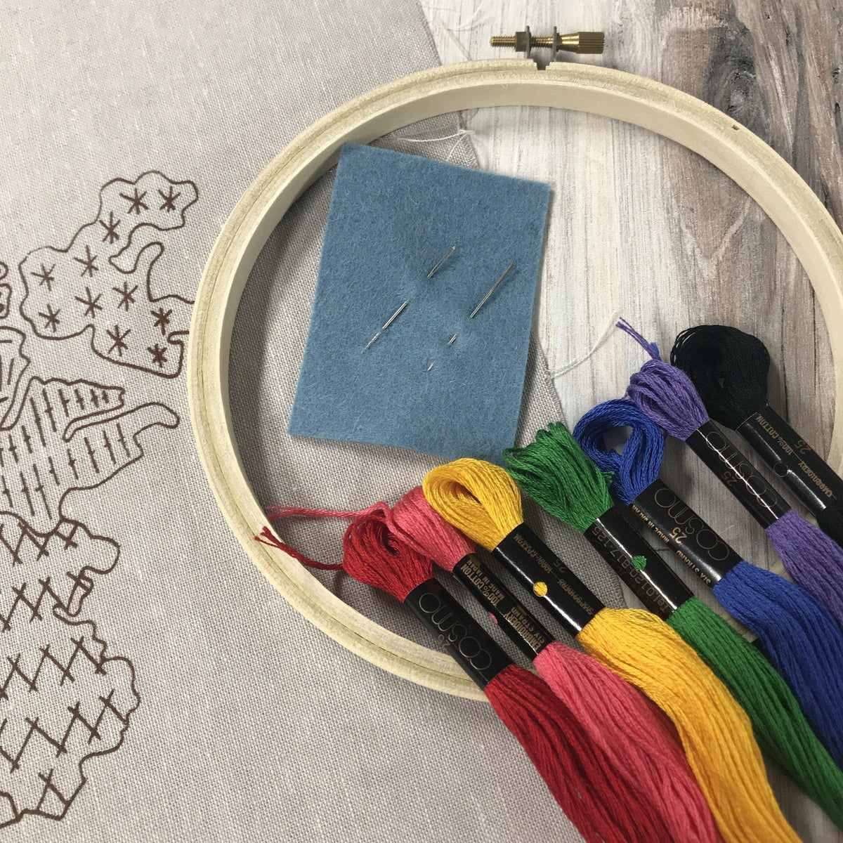gather here - Our Fair City Boston Embroidery Kit - Summer - gatherhereonline.sbs