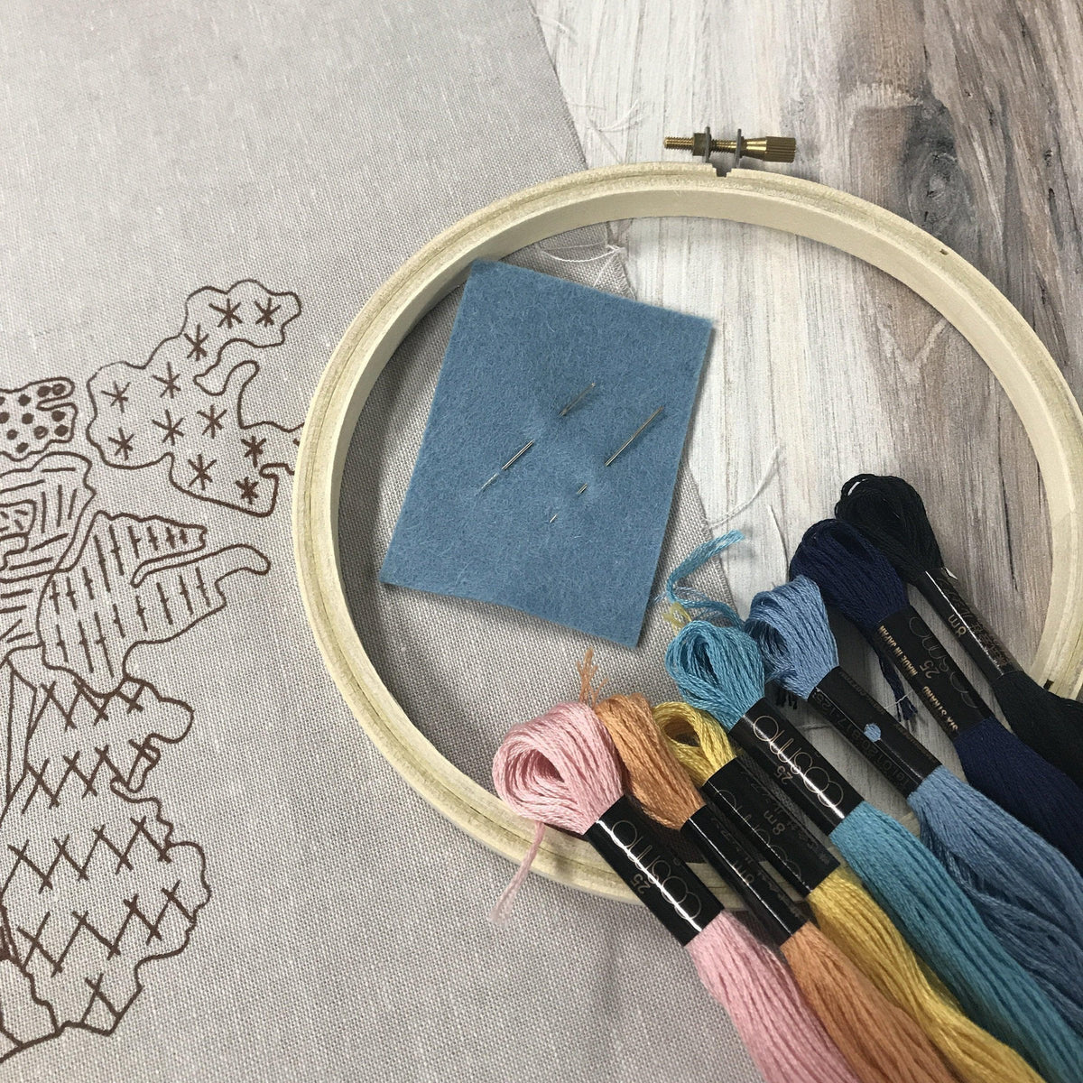 gather here - Our Fair City Boston Embroidery Kit - Winter - gatherhereonline.sbs