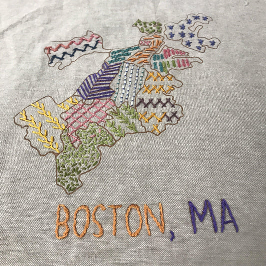 gather here - Our Fair City Boston Embroidery Kit - - gatherhereonline.sbs