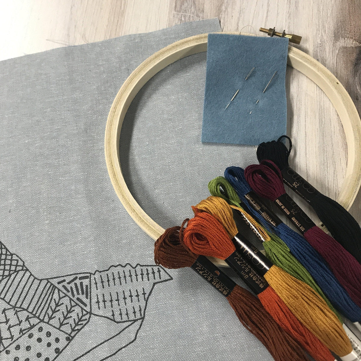 gather here - Our Fair City Cambridge Embroidery Kit - Fall - gatherhereonline.sbs