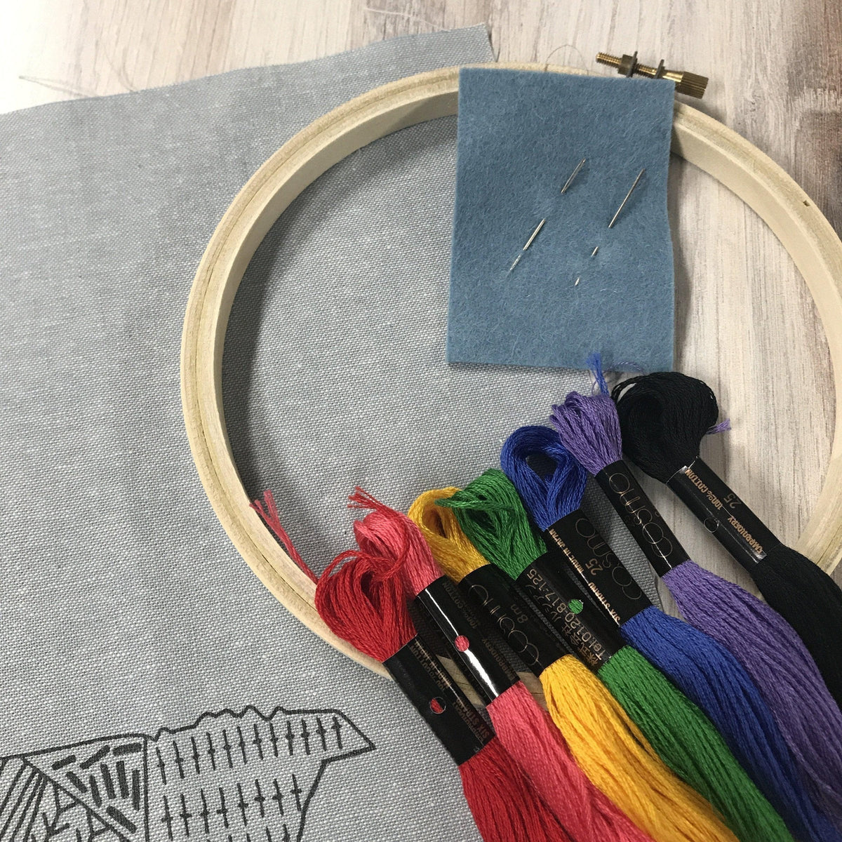 gather here - Our Fair City Cambridge Embroidery Kit - Summer - gatherhereonline.sbs