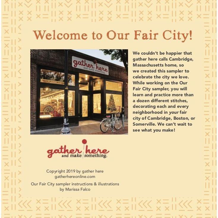 gather here - Our Fair City Cambridge Embroidery Kit - - gatherhereonline.sbs