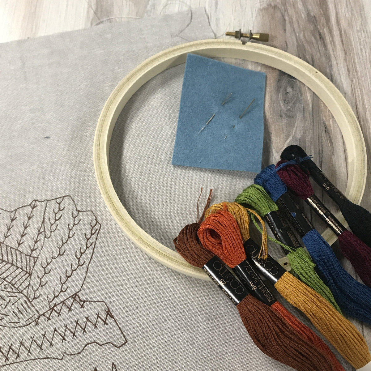 gather here - Our Fair City Somerville Embroidery Kit - Fall - gatherhereonline.sbs