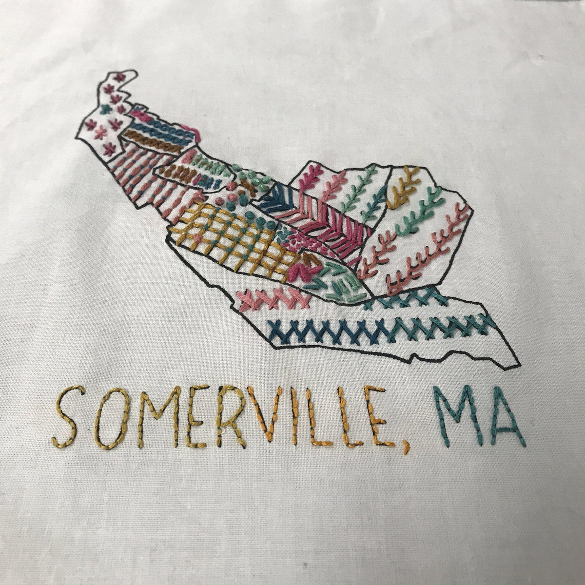 gather here - Our Fair City Somerville Embroidery Kit - - gatherhereonline.sbs
