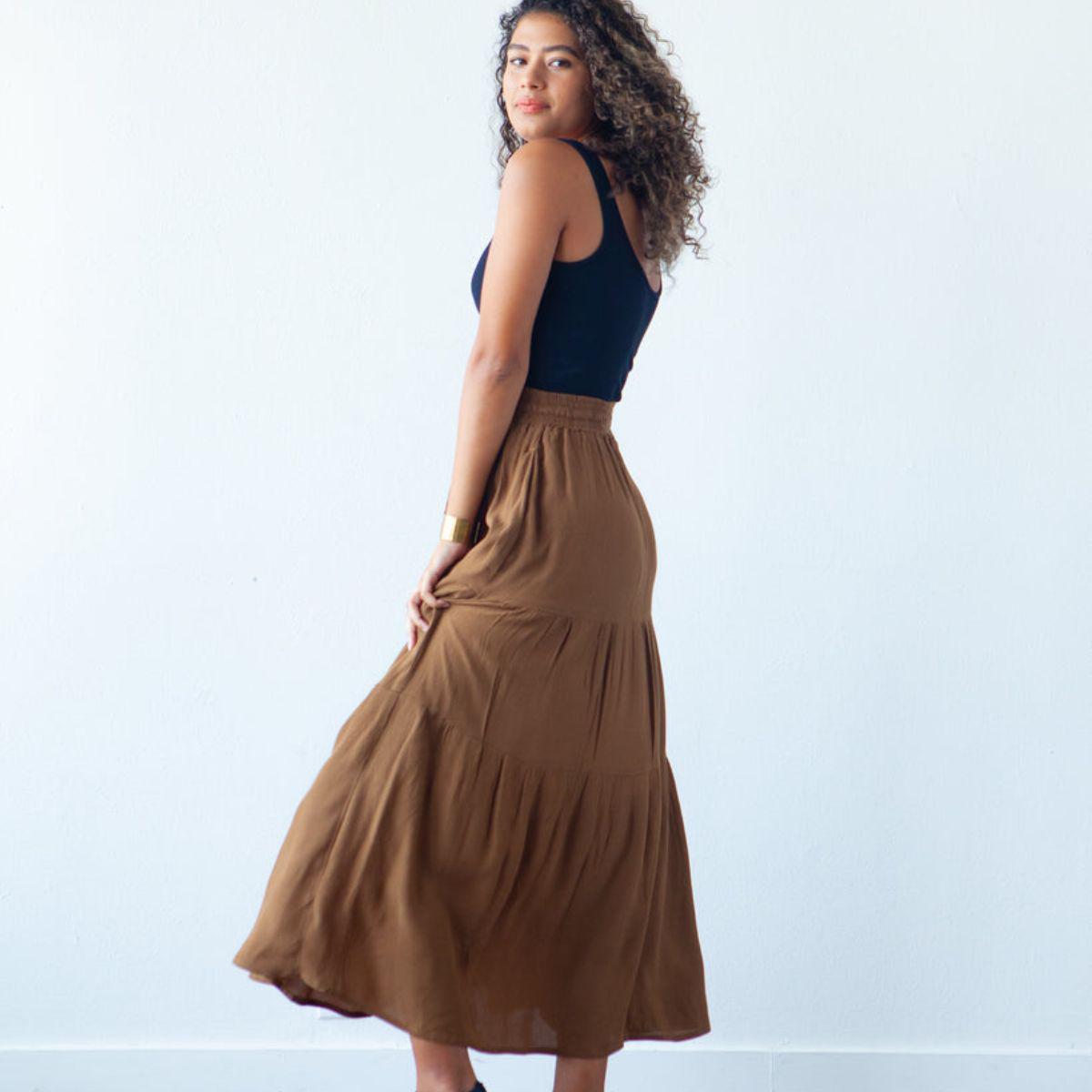 True Bias-Mave Skirt-sewing pattern-gather here online