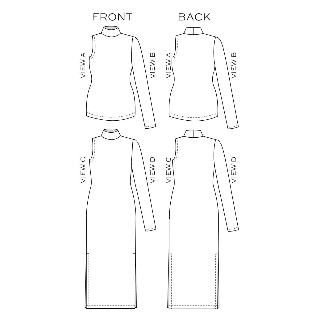 True Bias-Nikko Top and Dress Pattern-sewing pattern-gather here online
