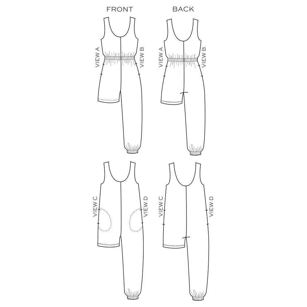 True Bias-Nova Jumpsuit Pattern-sewing pattern-gather here online