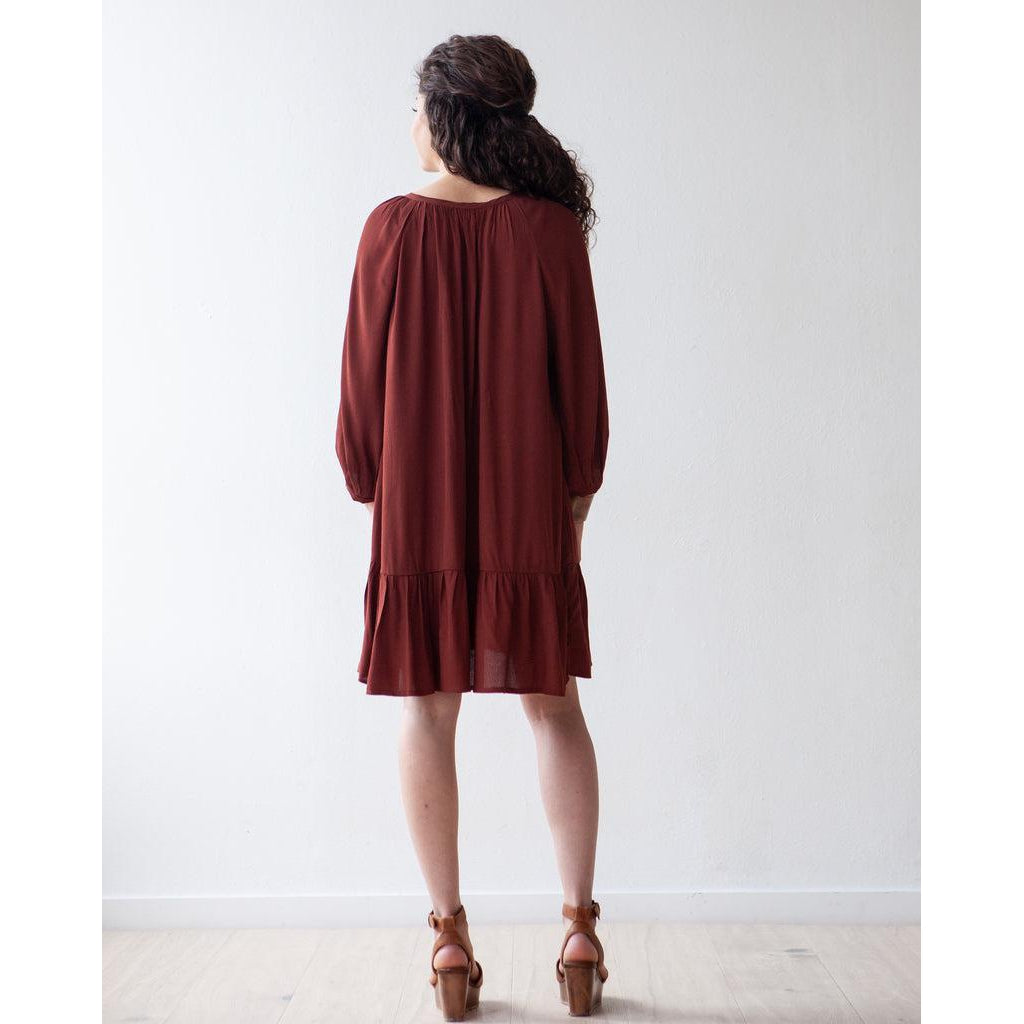 True Bias-Roscoe Blouse & Dress Pattern-sewing pattern-gather here online