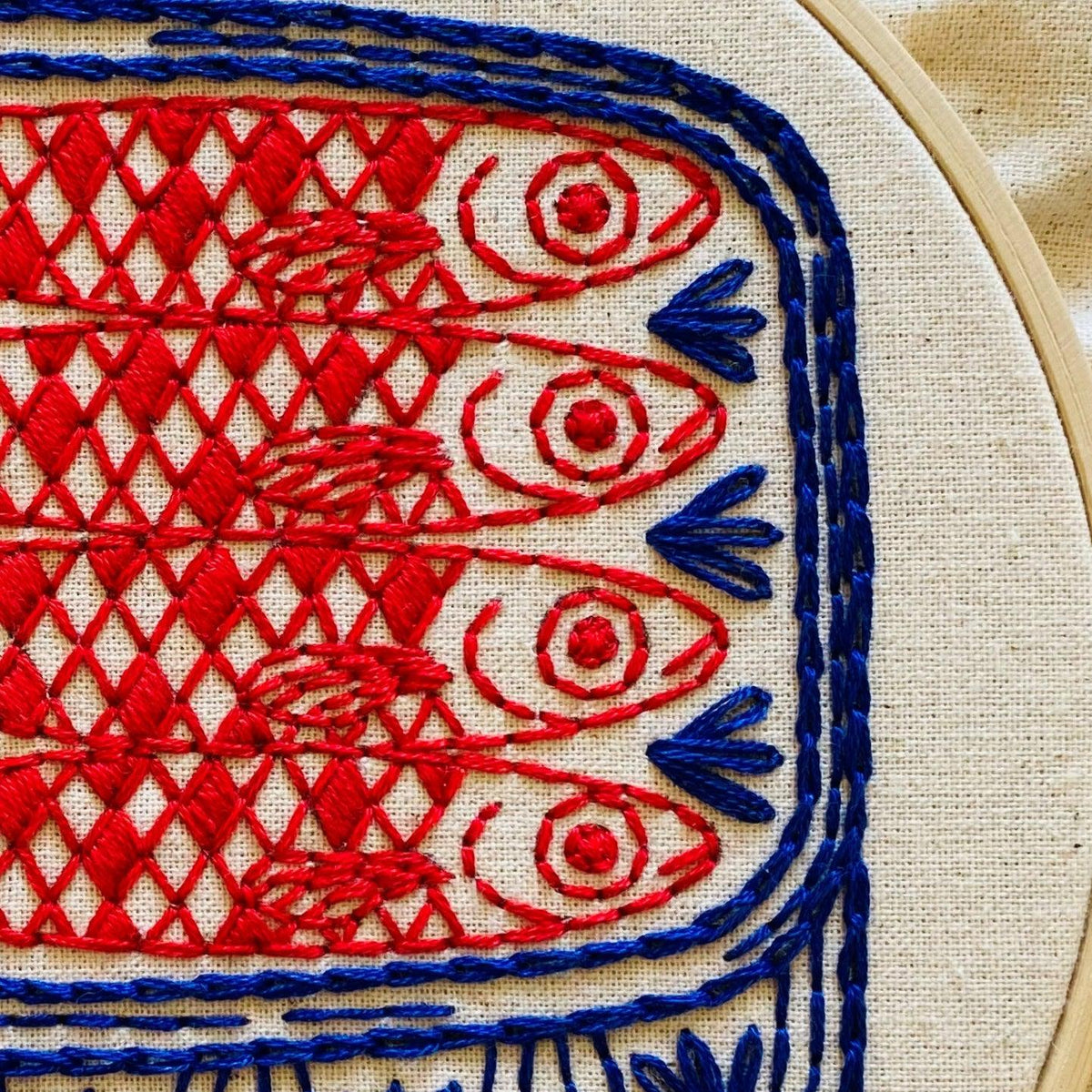 Hook, Line & Tinker-Sardines Embroidery Kit-embroidery kit-gather here online