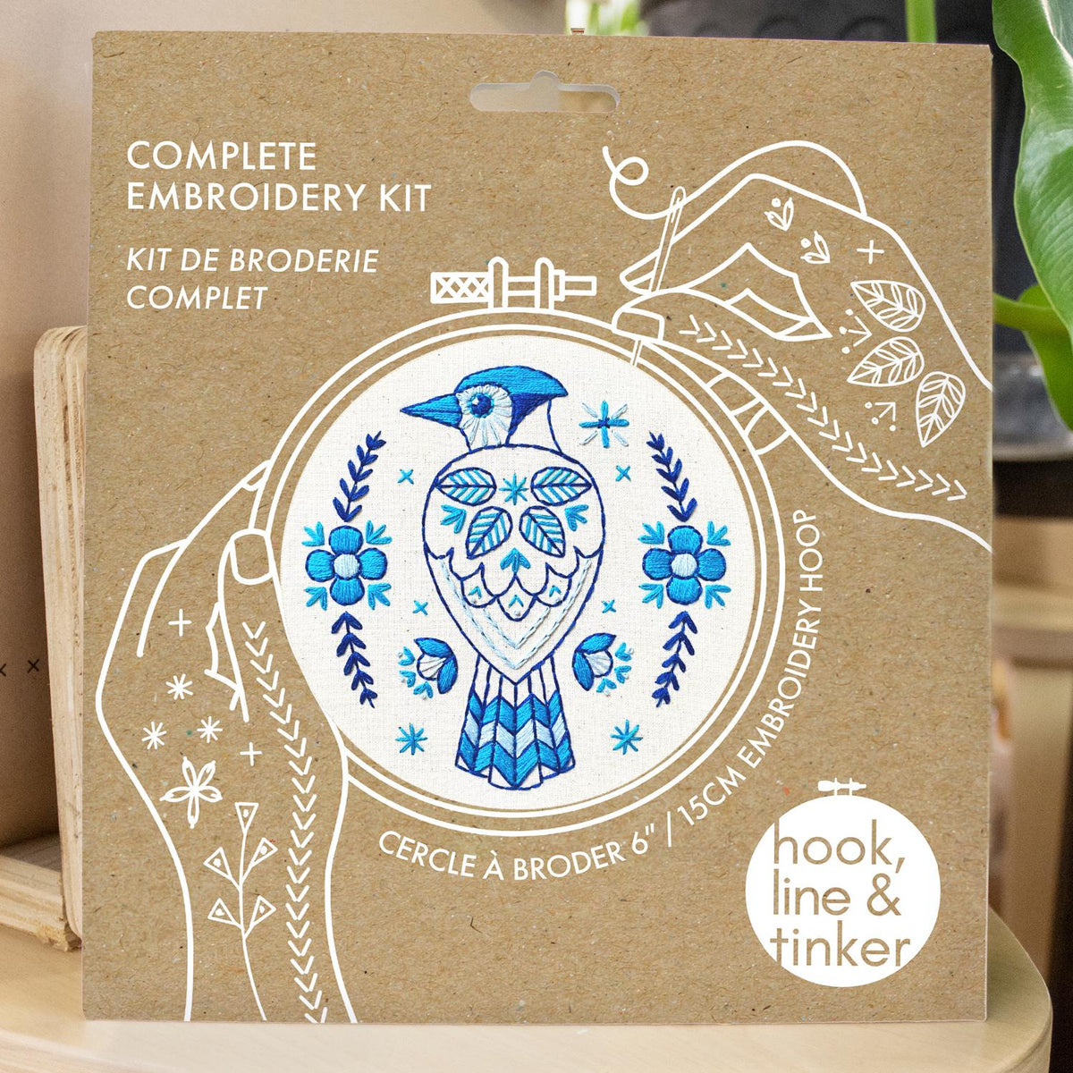 Hook, Line & Tinker-Blue Jay Embroidery Kit-embroidery kit-gather here online