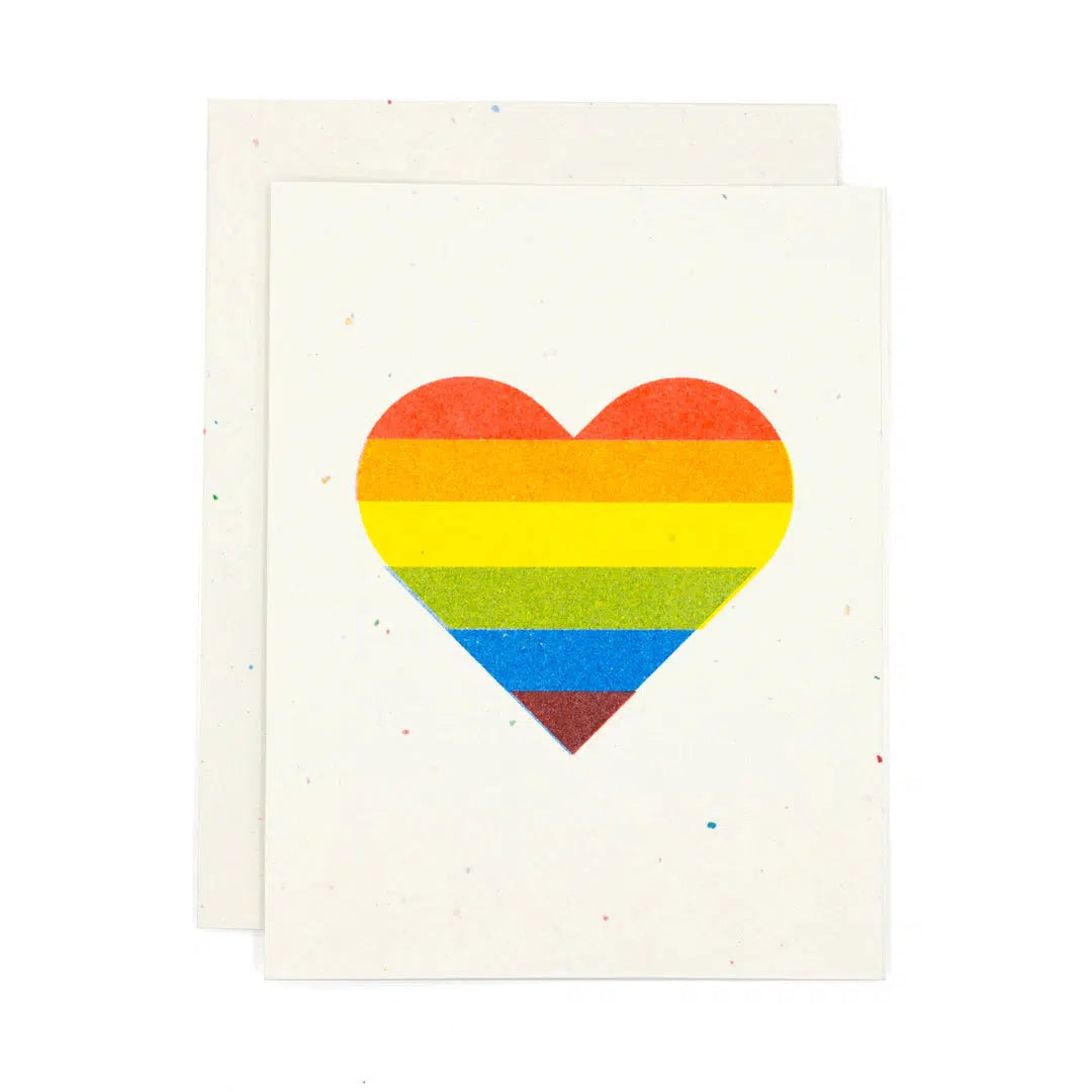 These Are Things-Rainbow Pride Heart Greeting Card-greeting card-gather here online