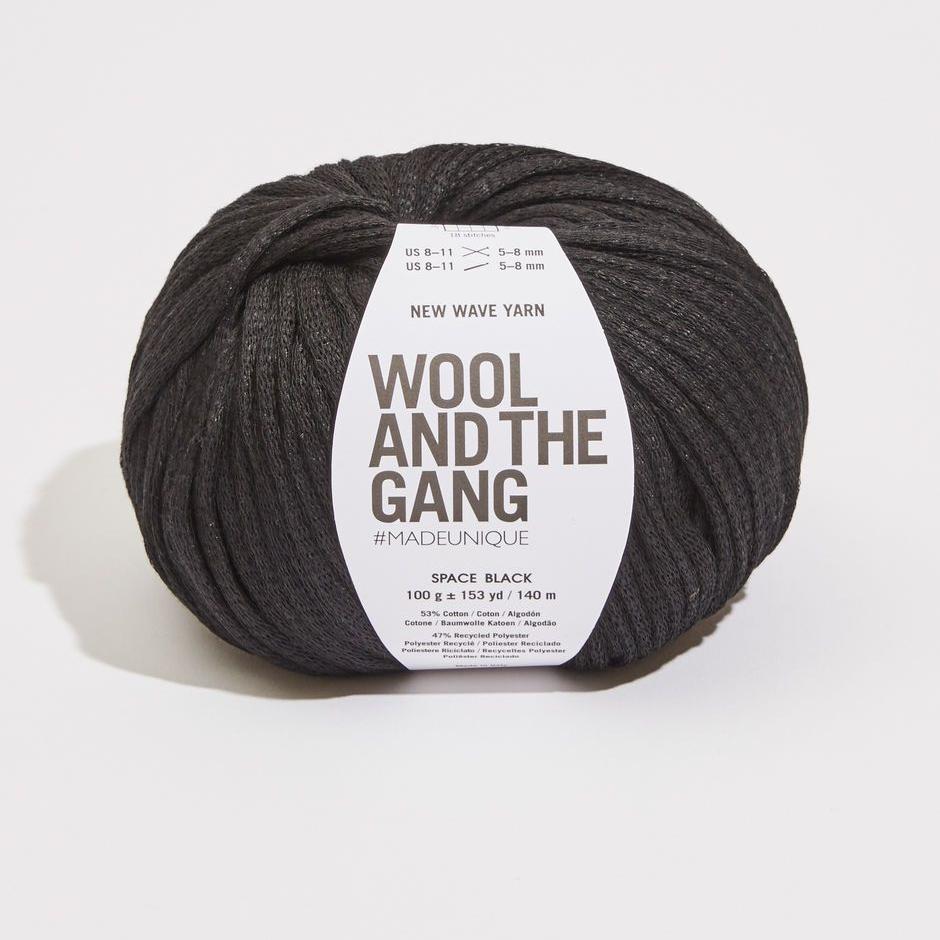 Wool and the Gang - New Wave Yarn - Space Black - gatherhereonline.sbs