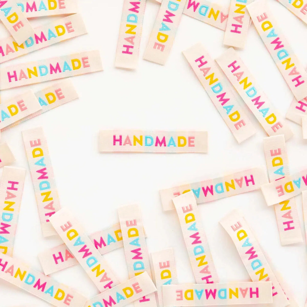 Sarah Hearts-Colorful Handmade Woven Labels-notion-gather here online