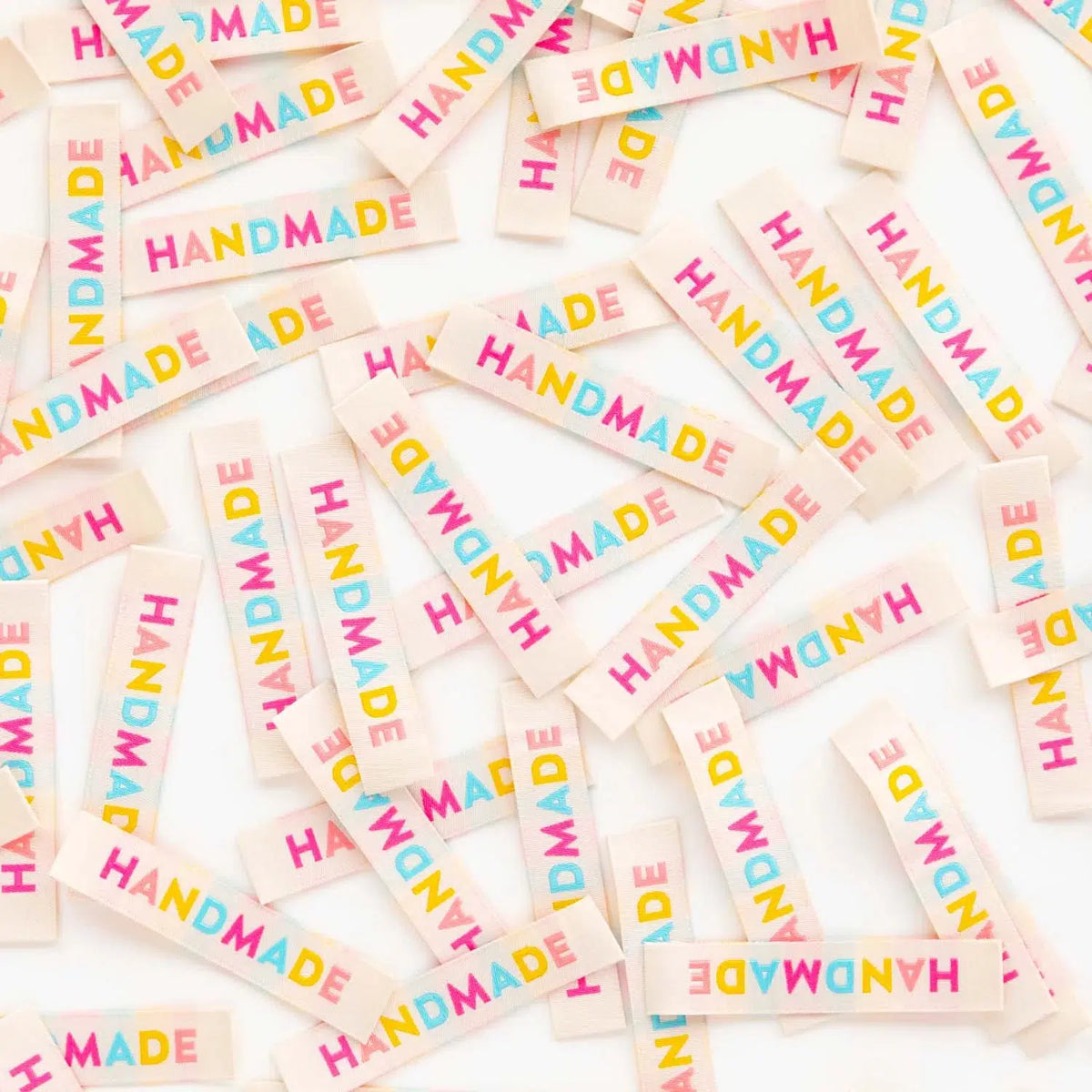 Sarah Hearts-Colorful Handmade Woven Labels-notion-gather here online